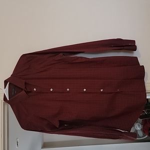 Perry Ellis, slim Fit medium, Red, checkered